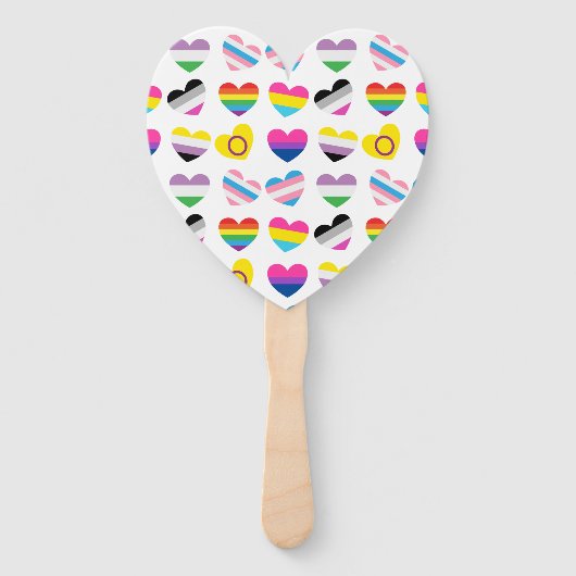 Pride Hearts Hand Fans Handwaaier (Achterkant)