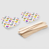 Pride Hearts Hand Fans Handwaaier (Niet-gemonteerd)