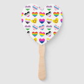 Pride Hearts Hand Fans Handwaaier (Voorkant)