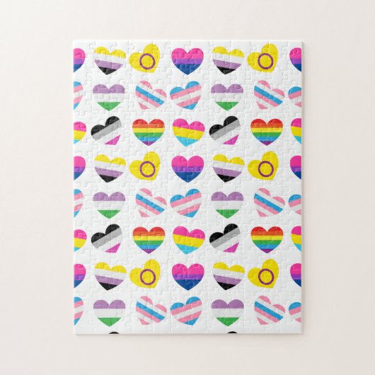 Pride Hearts Jigzaag Puzzle Legpuzzel (Verticaal)
