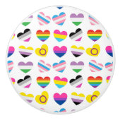 Pride Hearts Knob Keramische Knop (Voorkant)