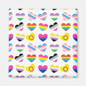 Pride Hearts Magnet (Voorkant)