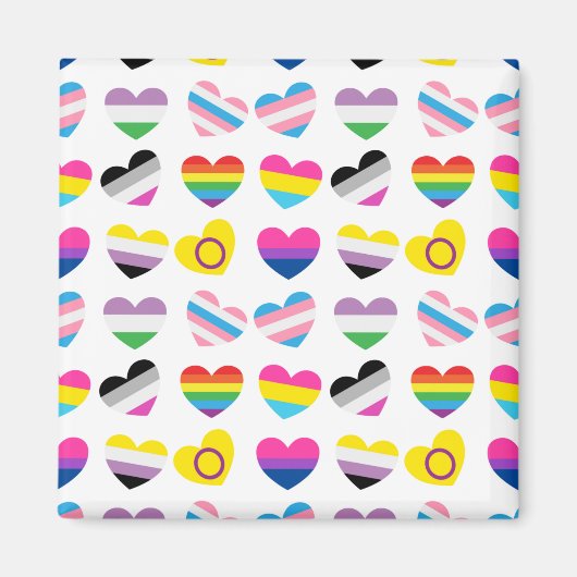 Pride Hearts Magnet (Voorkant)