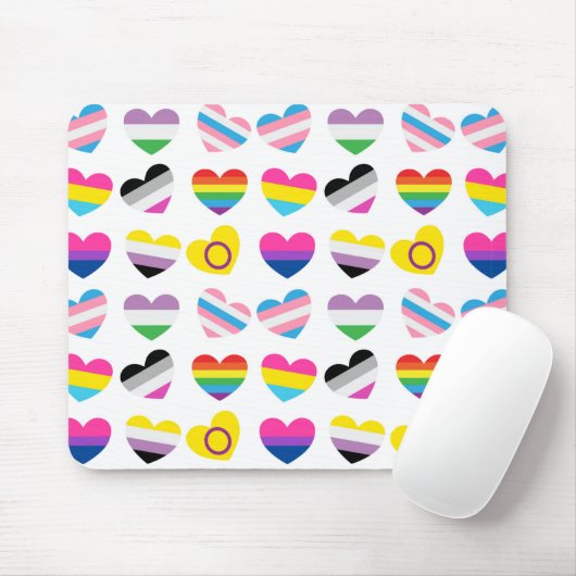 Pride Hearts Mousepad Muismat (Met muis)