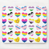 Pride Hearts Mousepad Muismat (Voorkant)