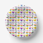 Pride Hearts Paper Bowls Papieren Kommen (Voorkant)