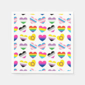 Pride Hearts Paper Napkins Servet (Voorkant)