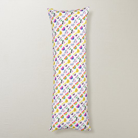 Pride Hearts Pillow Lichaamskussen (Achterkant (Verticaal))