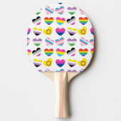 Pride Hearts Ping Pong Paddle Tafeltennisbatje (Voorkant)