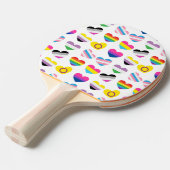 Pride Hearts Ping Pong Paddle Tafeltennisbatje (Voorkant Gekanteld)
