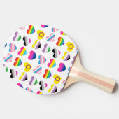 Pride Hearts Ping Pong Paddle Tafeltennisbatje (Zijkant)