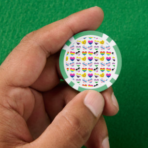 Pride Hearts Poker Chips