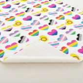 Pride Hearts Sherpa Blanket Deken (3/4)