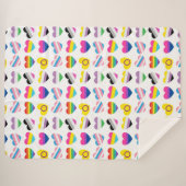 Pride Hearts Sherpa Blanket Deken (Voorkant (horizontaal))