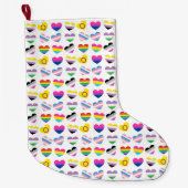 Pride Hearts Stocking Grote Kerstsok (Voorkant)