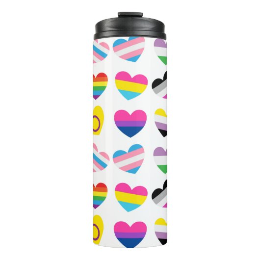 Pride Hearts Thermal Tumbler Thermosbeker (Voorkant)