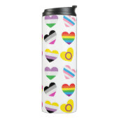 Pride Hearts Thermal Tumbler Thermosbeker (Gedraaid links)
