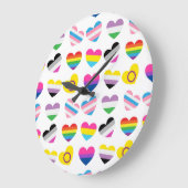 Pride Hearts Wall klok (Hoek)
