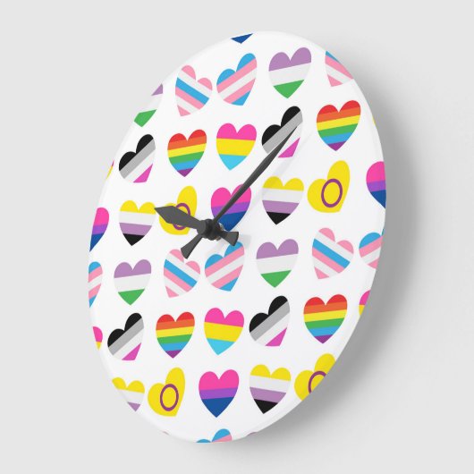 Pride Hearts Wall klok (Hoek)