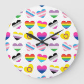 Pride Hearts Wall klok (Voorkant)