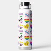Pride Hearts Water Fles (Achterkant)