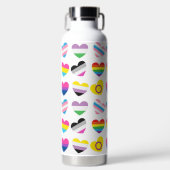 Pride Hearts Water Fles (Voorkant)