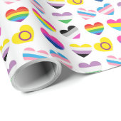Pride Hearts Wrapping Paper Cadeaupapier (Rol Hoek)