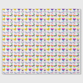 Pride Hearts Wrapping Paper Cadeaupapier (Vlak)