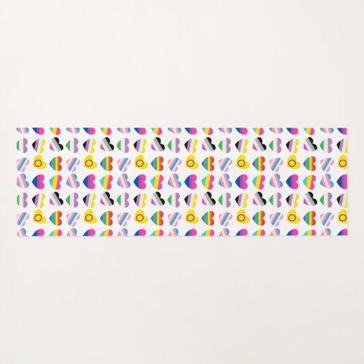 Pride Hearts Yoga Mat (Achterkant (horizontaal))
