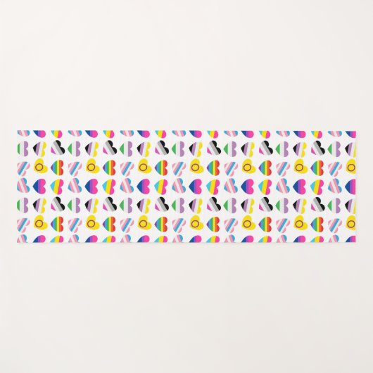 Pride Hearts Yoga Mat (Voorkant (horizontaal))