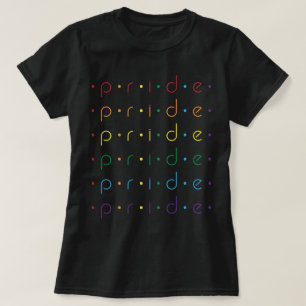 Pride herhaalde 6 keer in regenboogkleuren van LGB T-shirt
