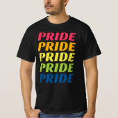 PRIDE Herhaalde Typografie T-shirt (Voorkant)
