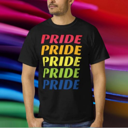 PRIDE Herhaalde Typografie T-shirt