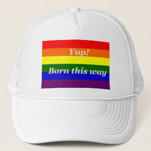 Pride Hoed - Regenboogvlag print met een statement Trucker Pet