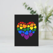 Pride- homoregenboogkleurig hart voor liefde briefkaart (Staand voorkant)