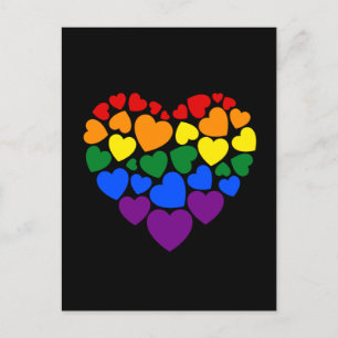 Pride- homoregenboogkleurig hart voor liefde briefkaart