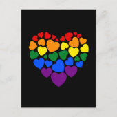 Pride- homoregenboogkleurig hart voor liefde briefkaart (Voorkant)