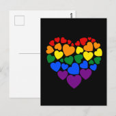 Pride- homoregenboogkleurig hart voor liefde briefkaart (Voorkant / Achterkant)
