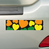 Pride- homoregenboogkleurig hart voor liefde bumpersticker (Op auto)