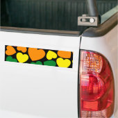Pride- homoregenboogkleurig hart voor liefde bumpersticker (Op Truck)