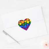 Pride- homoregenboogkleurig hart voor liefde hart sticker (Envelop)