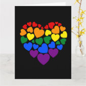 Pride- homoregenboogkleurig hart voor liefde kaart (Gele Bloem)