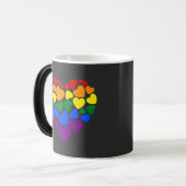 Pride- homoregenboogkleurig hart voor liefde magische mok (Voorkant links)