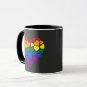 Pride- homoregenboogkleurig hart voor liefde mok (Voorkant links)