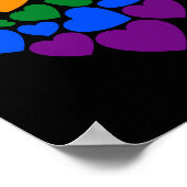 Pride- homoregenboogkleurig hart voor liefde poster (Hoek)