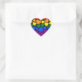 Pride- homoregenboogkleurig hart voor liefde sticker (Tas)