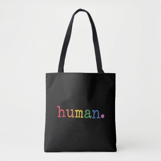 Pride Human LGBT Rainbow LGBTQ Gelijkheid Tote Bag (Voorkant)