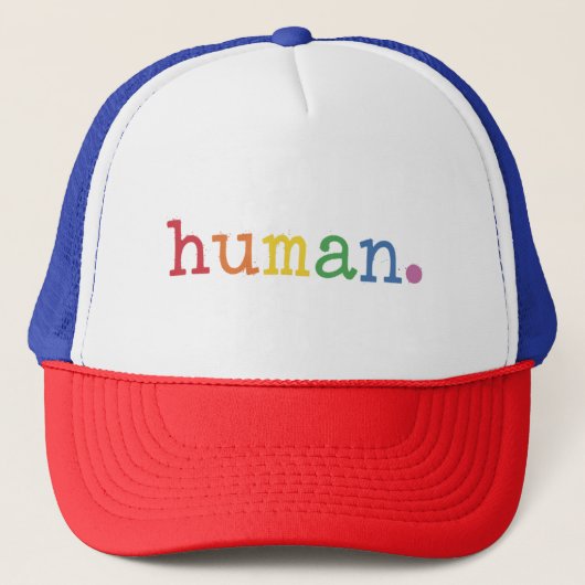 Pride Human LGBT Rainbow LGBTQ Gelijkheid Trucker Pet (Voorkant)