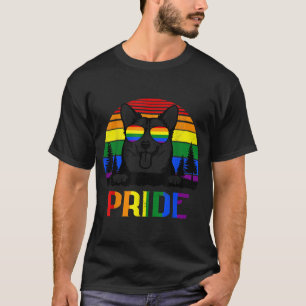 Pride Husky Dog LGBT Pride Rainbow Flag Su T-shirt