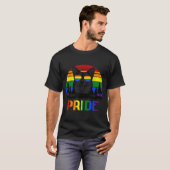 Pride Husky Dog LGBT Pride Rainbow Flag Su T-shirt (Voorkant volledig)